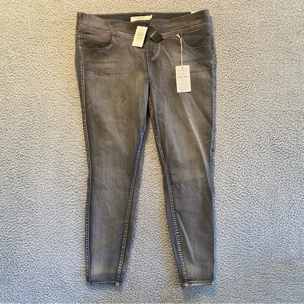 Torrid Denim Women's Lean Jeans Size 1R Blk Skinny Fit Pockets Stretch Pull On